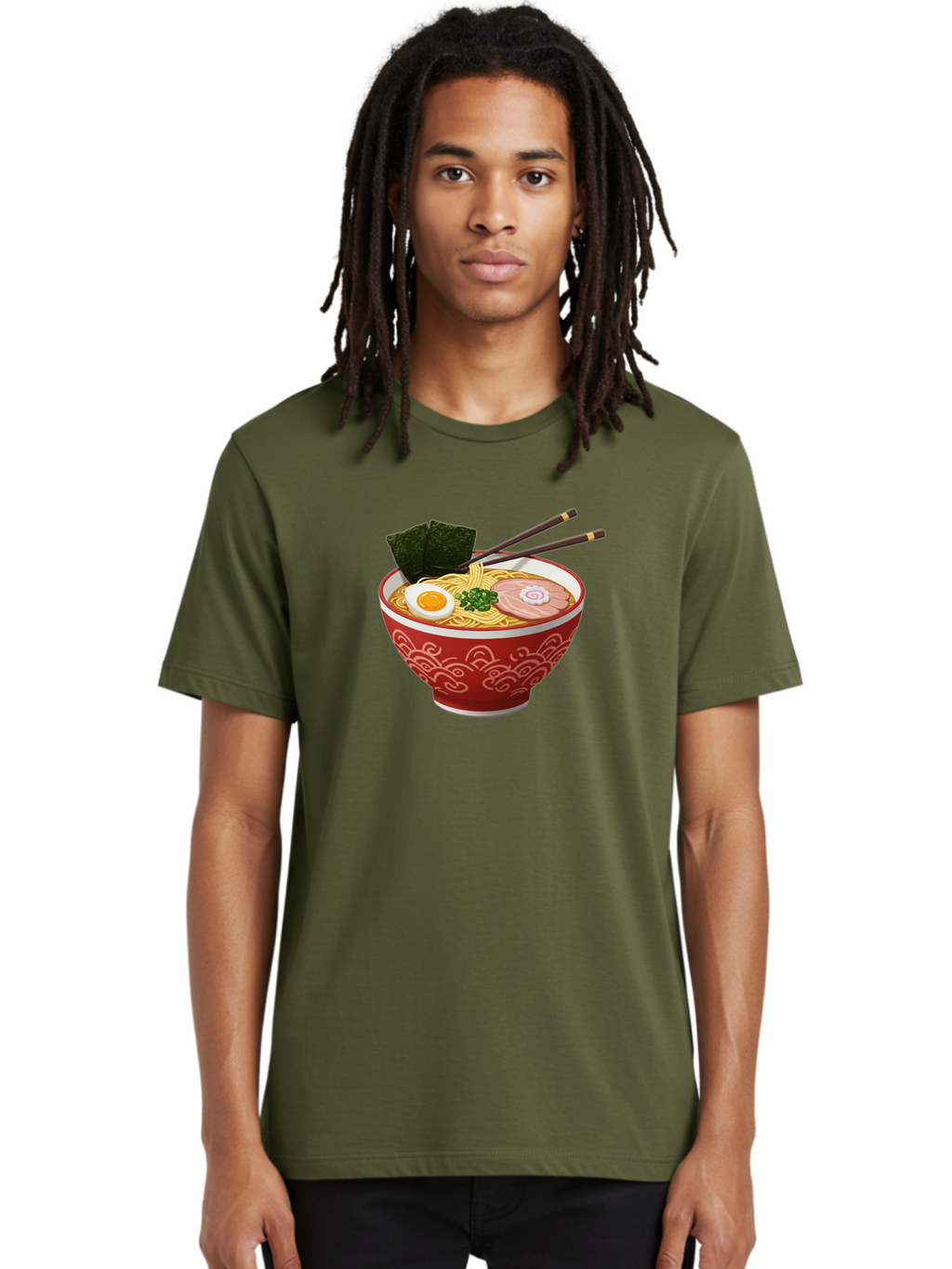 Ramen-14 Men'S Graphic Tee, 100% Cotton, Comfortable Casual Summer Wear, Machine Washable, Ramen Noodles, Japanese Cuisine, Noodle Soup, Boiled Egg, Sliced Pork, Seaweed, Green Onions, Chopsticks, Savory Broth, Asian Food Bab280