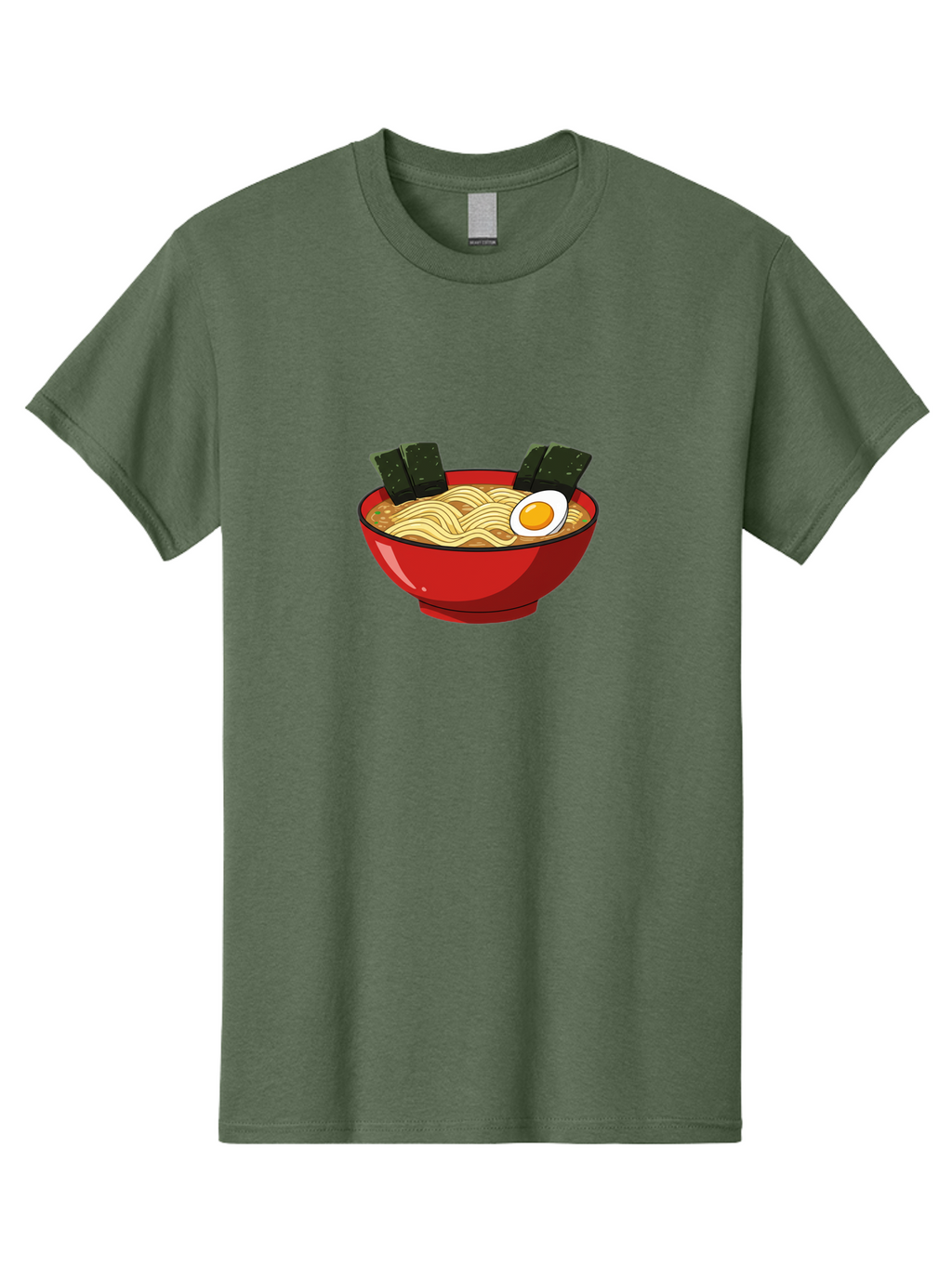 Ramen-9 Men'S Graphic Tee, 100% Cotton, Comfortable Casual Summer Wear, Machine Washable, Steaming Bowl Of Ramen, Savory Broth, Springy Noodles, Boiled Egg, Seaweed Strips, Japanese Cuisine, Comfort Food, Noodle Soup Bab289