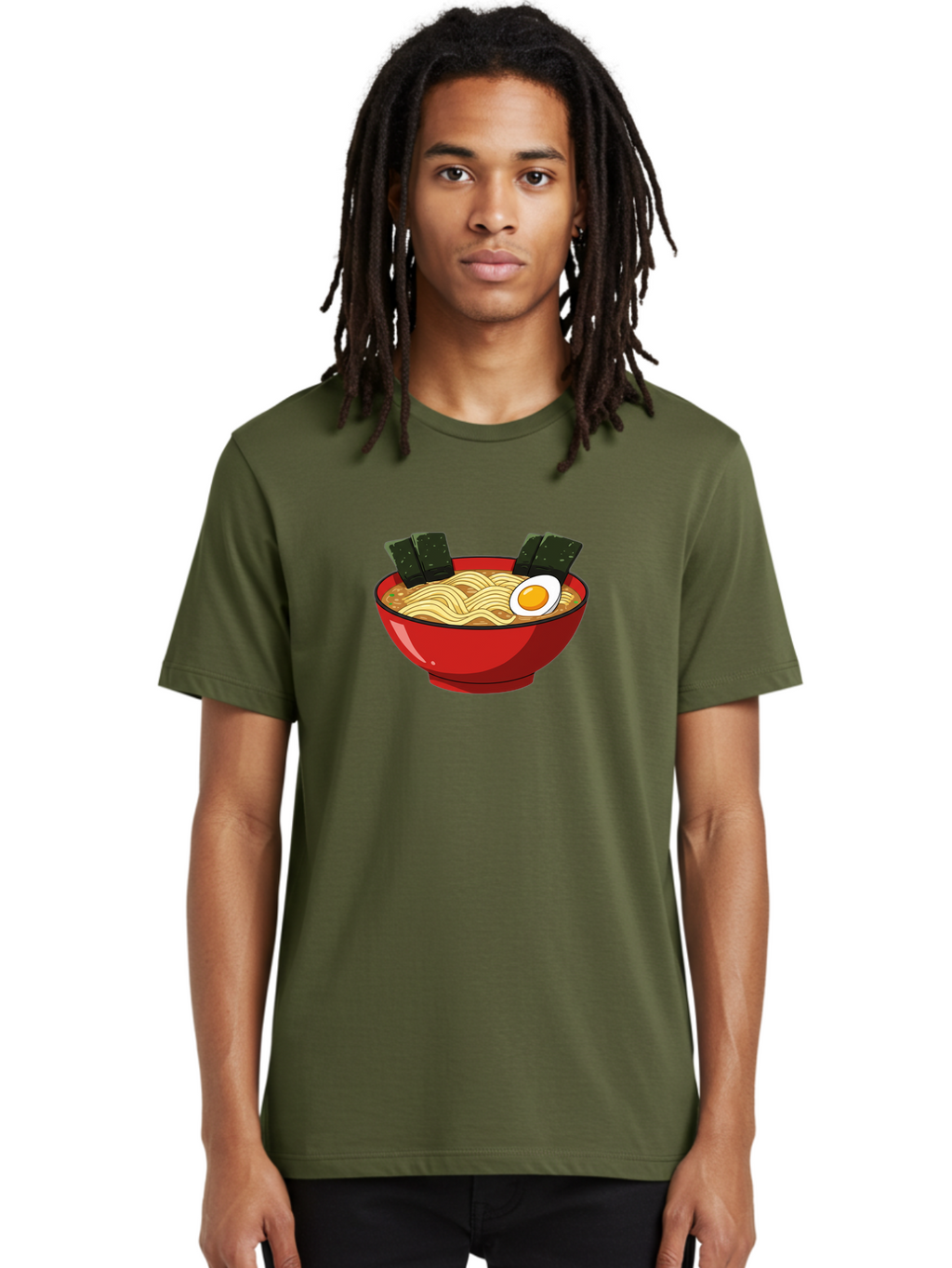 Ramen-9 Men'S Graphic Tee, 100% Cotton, Comfortable Casual Summer Wear, Machine Washable, Steaming Bowl Of Ramen, Savory Broth, Springy Noodles, Boiled Egg, Seaweed Strips, Japanese Cuisine, Comfort Food, Noodle Soup Bab289