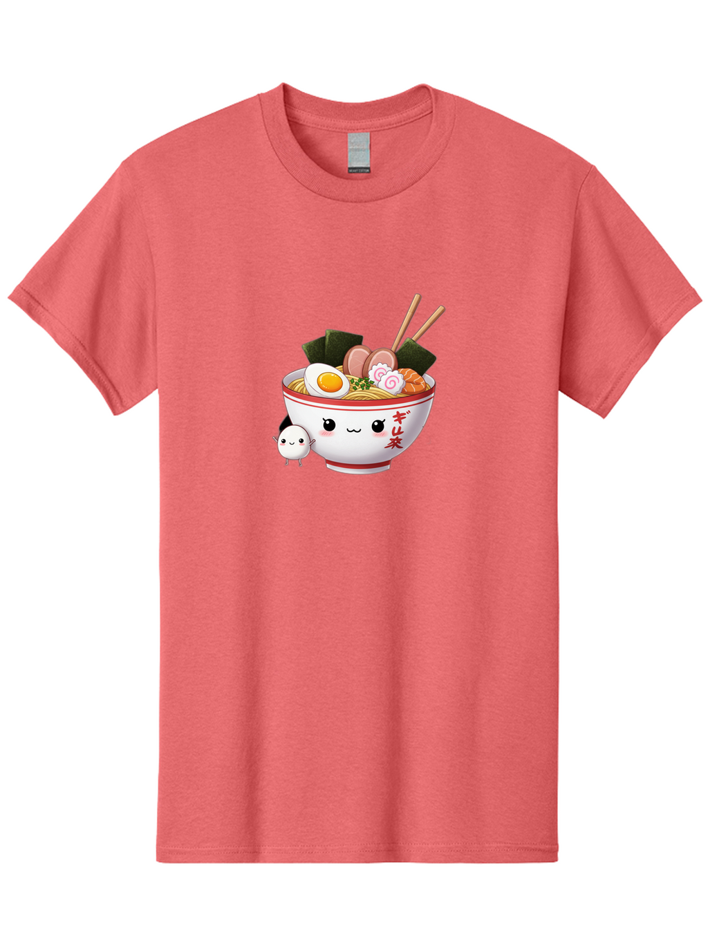 Ramen-Bowl-8 Men'S Graphic Tee, 100% Cotton, Comfortable Casual Summer Wear, Machine Washable, Kawaii Ramen, Steaming Hot Noodles, Boiled Egg, Sliced Pork, Seaweed, Japanese Cuisine, Cartoon Food, Ramen Character, Adorable Illustration, Bab298