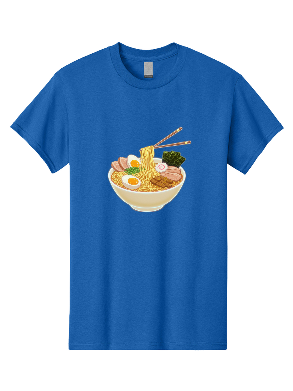 Ramen-Noodle-1 Men'S Graphic Tee, 100% Cotton, Comfortable Casual Summer Wear, Machine Washable, Delicious Ramen, Steaming Hot Noodles, Savory Pork Slices, Boiled Egg, Seaweed, Chopsticks, Japanese Cuisine, Noodle Soup, Comfort Food, Bab302