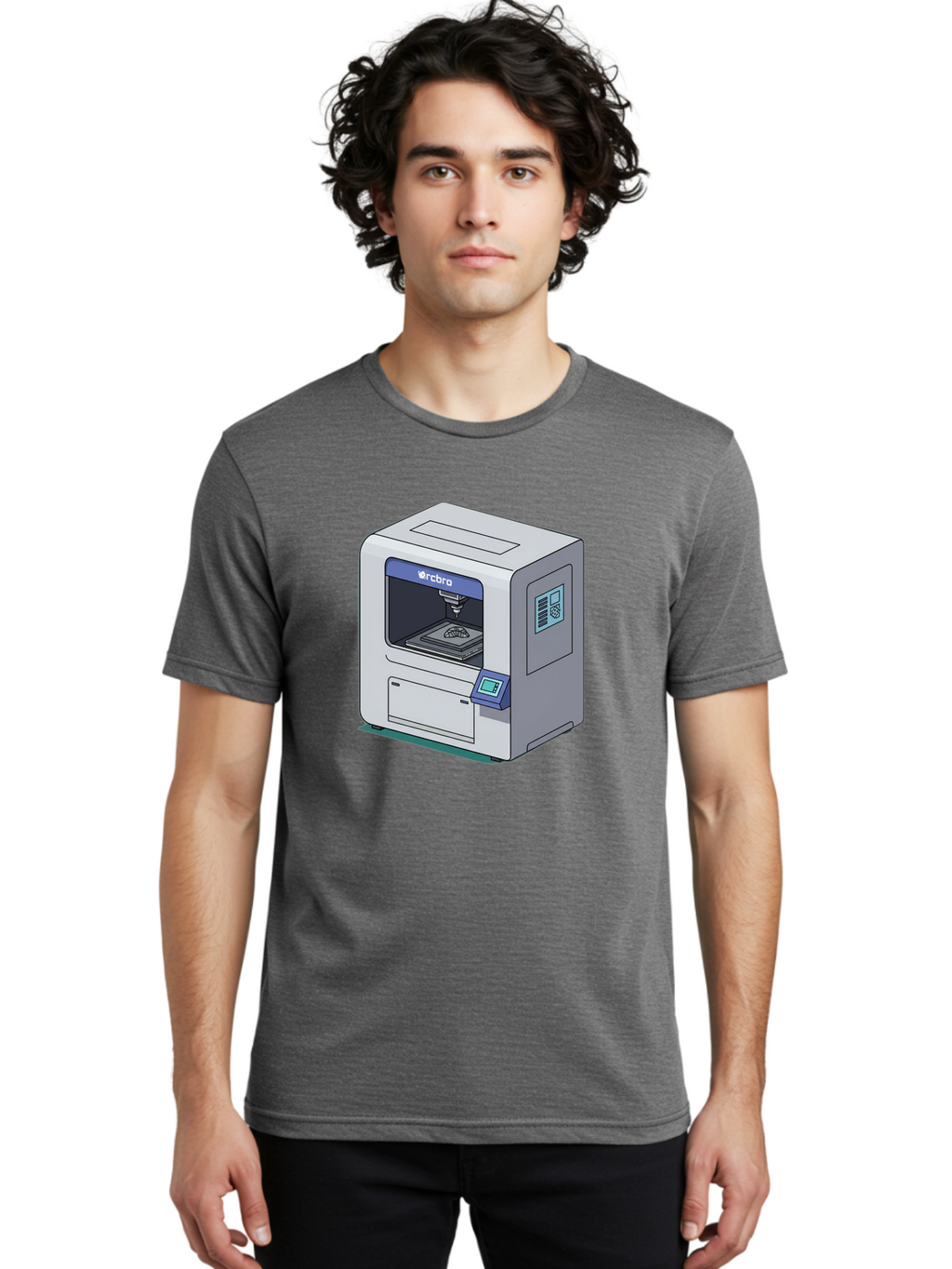 Rcbro-3D-Printer Men'S Graphic Tee, 100% Cotton, Comfortable Casual Summer Wear, Machine Washable, 3D Printing Technology, Rcbro 3D Printer, Digital Fabrication, Additive Manufacturing, Precision Engineering, Innovative Design, Bab323