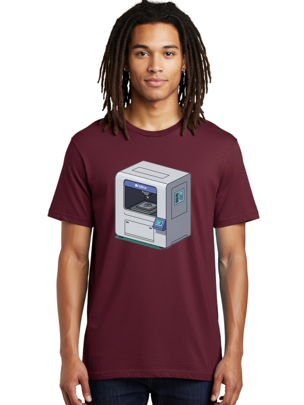 Rcbro-3D-Printer Men'S Graphic Tee, 100% Cotton, Comfortable Casual Summer Wear, Machine Washable, 3D Printing Technology, Rcbro 3D Printer, Digital Fabrication, Additive Manufacturing, Precision Engineering, Innovative Design, Bab323
