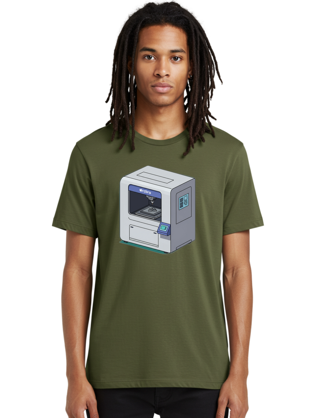 Rcbro-3D-Printer Men'S Graphic Tee, 100% Cotton, Comfortable Casual Summer Wear, Machine Washable, 3D Printing Technology, Rcbro 3D Printer, Digital Fabrication, Additive Manufacturing, Precision Engineering, Innovative Design, Bab323