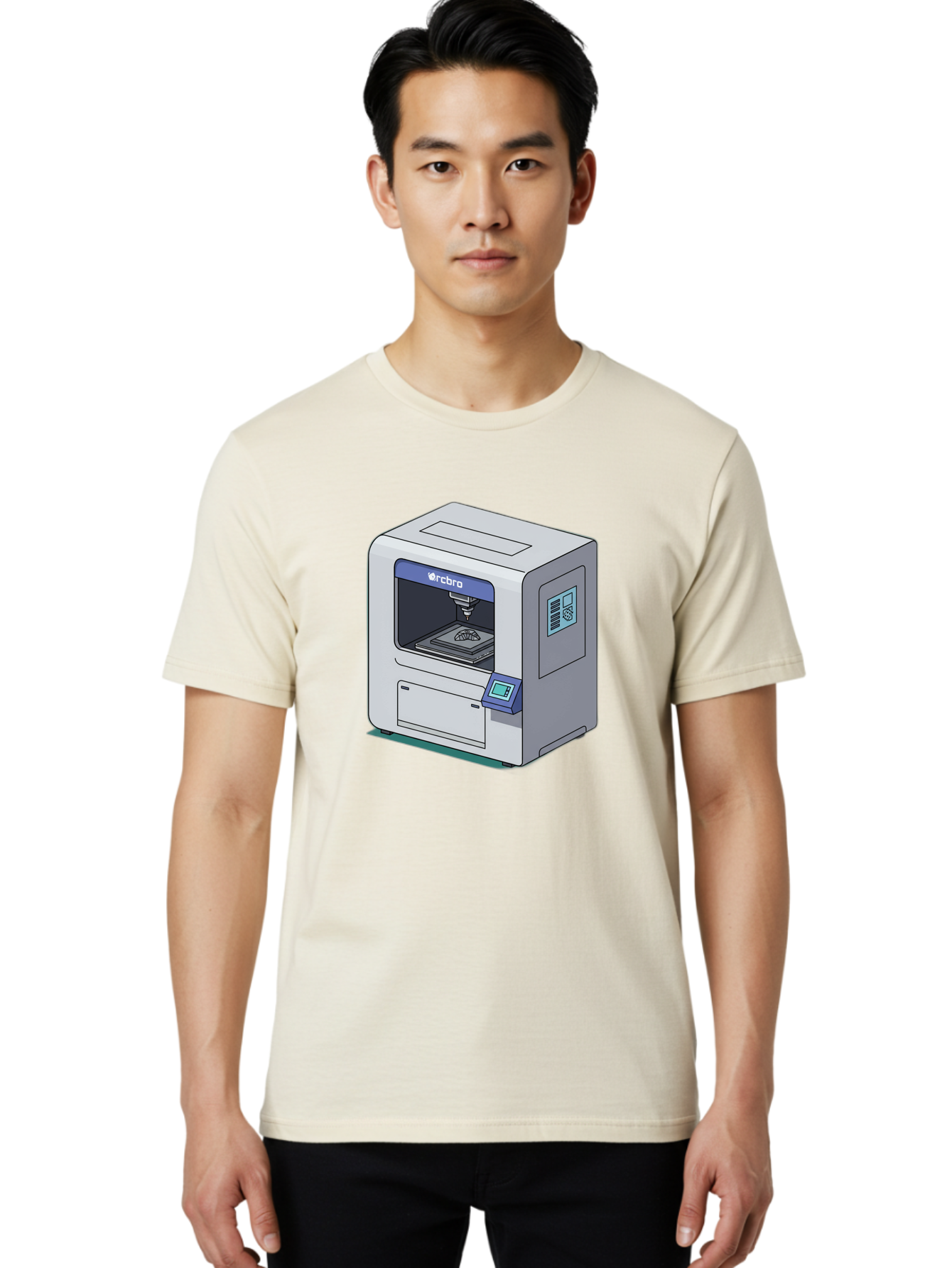 Rcbro-3D-Printer Men'S Graphic Tee, 100% Cotton, Comfortable Casual Summer Wear, Machine Washable, 3D Printing Technology, Rcbro 3D Printer, Digital Fabrication, Additive Manufacturing, Precision Engineering, Innovative Design, Bab323