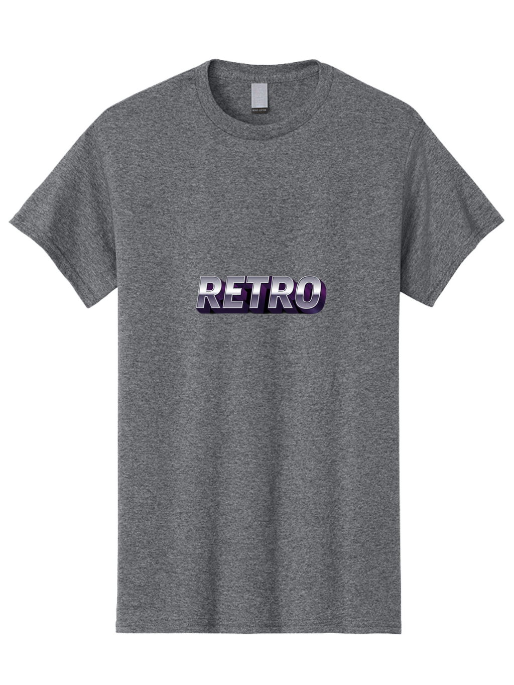 Retro Men'S Graphic Tee, 100% Cotton, Comfortable Casual Summer Wear, Machine Washable, Retro Style, Vintage Aesthetic, Metallic Text, Nostalgic Feel, Classic Design, Bold Typography, Chrome Effect, Retro Vibes Bab338