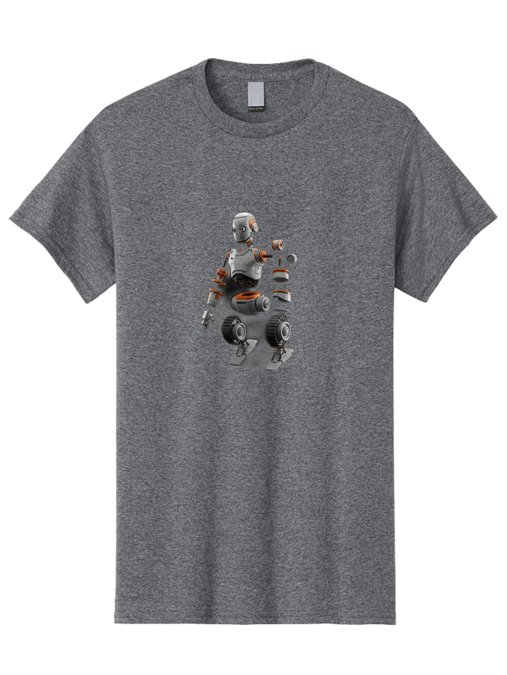Robot-2 Men'S Graphic Tee, 100% Cotton, Comfortable Casual Summer Wear, Machine Washable, Robot Parts, Disassembled Robot, Robotic Limbs, Mechanical Components, Artificial Intelligence, Robot Design, Futuristic Technology, Robotic Engineering, Bab342