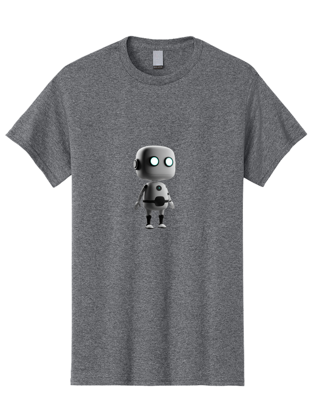 Robot-4 Men'S Graphic Tee, 100% Cotton, Comfortable Casual Summer Wear, Machine Washable, 3D Robot, Artificial Intelligence, Futuristic Design, Metallic Robot Body, Round Head, Glowing Eyes, Mechanical Limbs, Robot Character Model, Bab344