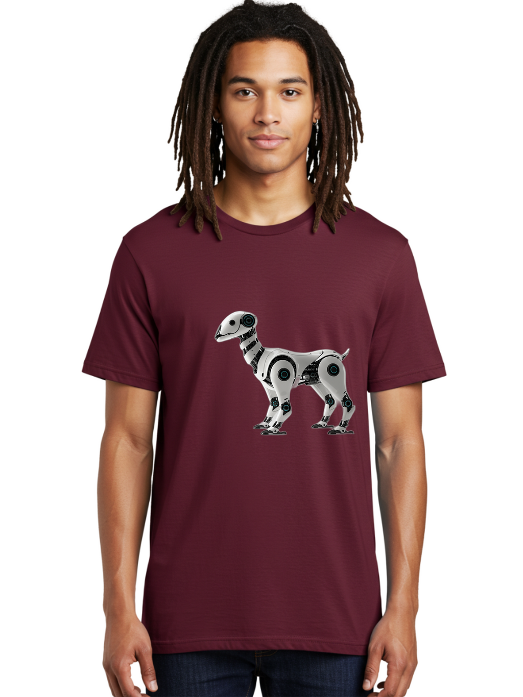 Robot-Dog Men'S Graphic Tee, 100% Cotton, Comfortable Casual Summer Wear, Machine Washable, Robotic Canine, Futuristic Design, Mechanical Pet, Artificial Intelligence, Tech-Savvy, Robotic Limbs, Modern Innovation, Cybernetic Creature, Bab349