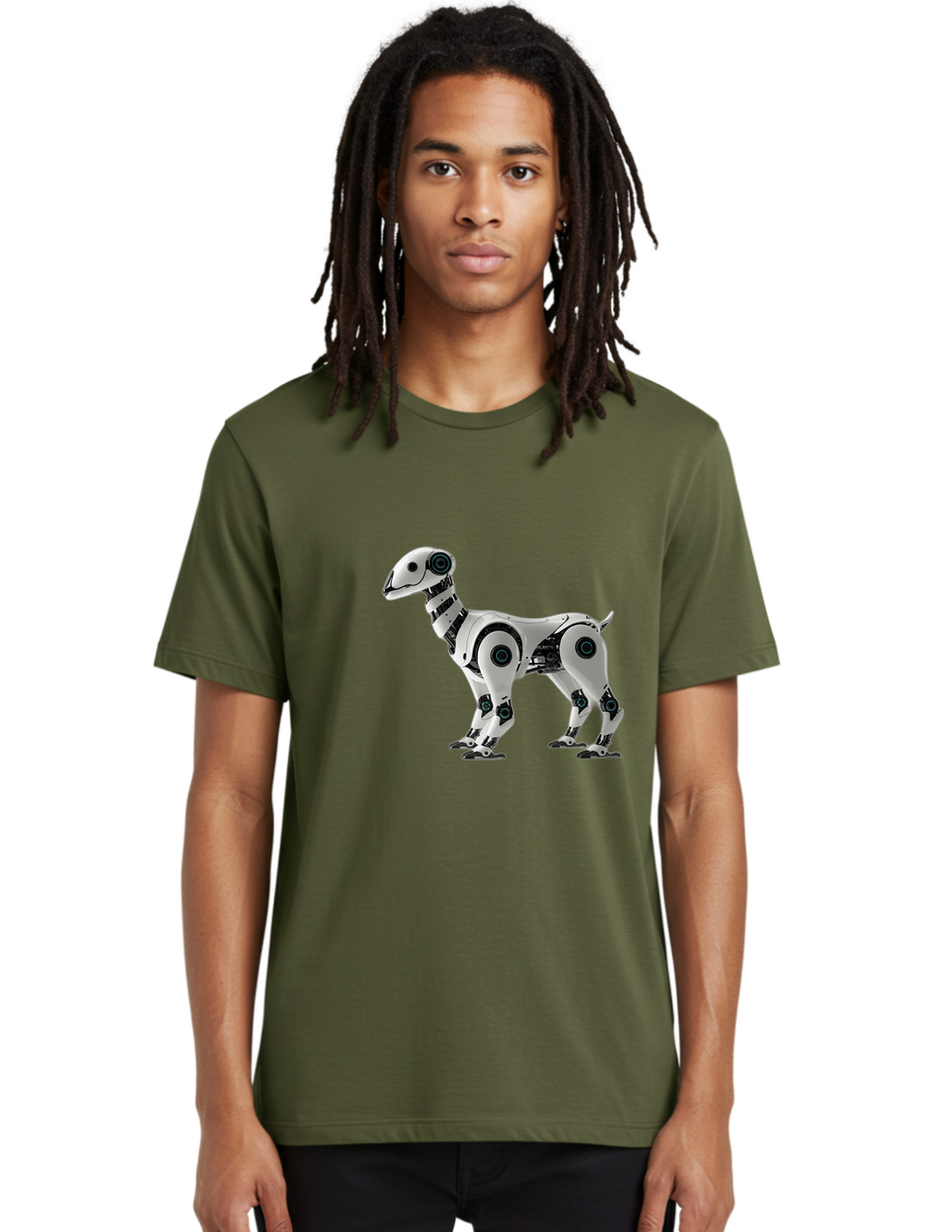 Robot-Dog Men'S Graphic Tee, 100% Cotton, Comfortable Casual Summer Wear, Machine Washable, Robotic Canine, Futuristic Design, Mechanical Pet, Artificial Intelligence, Tech-Savvy, Robotic Limbs, Modern Innovation, Cybernetic Creature, Bab349