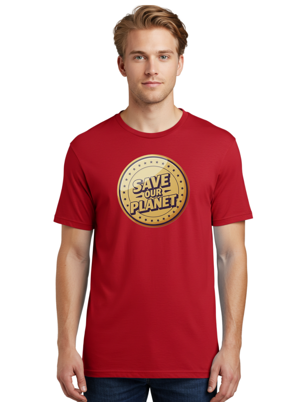 Save-Our-Planet-5 Men'S Graphic Tee, 100% Cotton, Comfortable Casual Summer Wear, Machine Washable, Save Our Planet, Environmental Conservation, Eco-Friendly Initiatives, Sustainability Efforts, Earth Protection, Green Movement, Eco Activism, Bab381