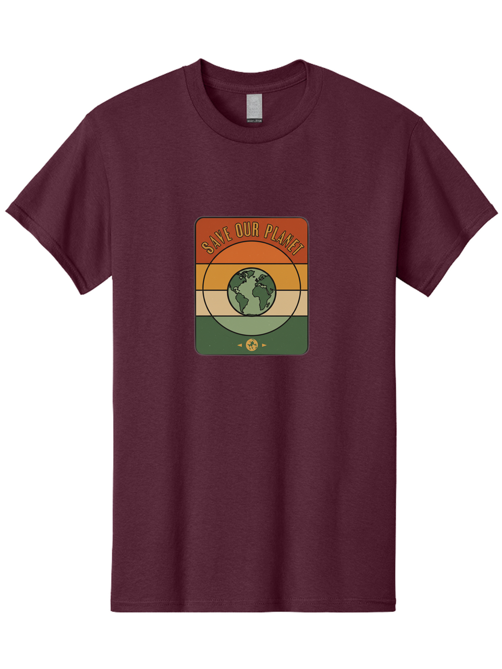 Save-Our-Planet Men'S Graphic Tee, 100% Cotton, Comfortable Casual Summer Wear, Machine Washable, Earth Conservation, Environmental Protection, Save Our Planet, Eco Friendly, Global Sustainability, Green Initiative, Retro Style, Bab385