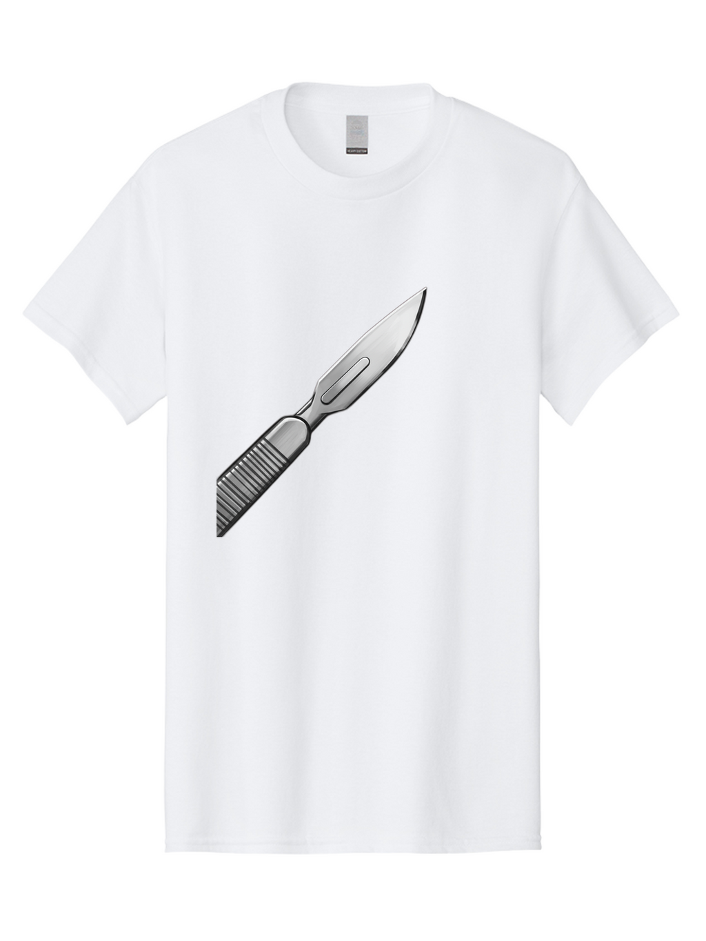 Scalpel Men'S Graphic Tee, 100% Cotton, Comfortable Casual Summer Wear, Machine Washable, Surgical Scalpel, Medical Tool, Sharp Blade, Stainless Steel, Precision Instrument, Surgical Equipment, Medical Illustration Bab386