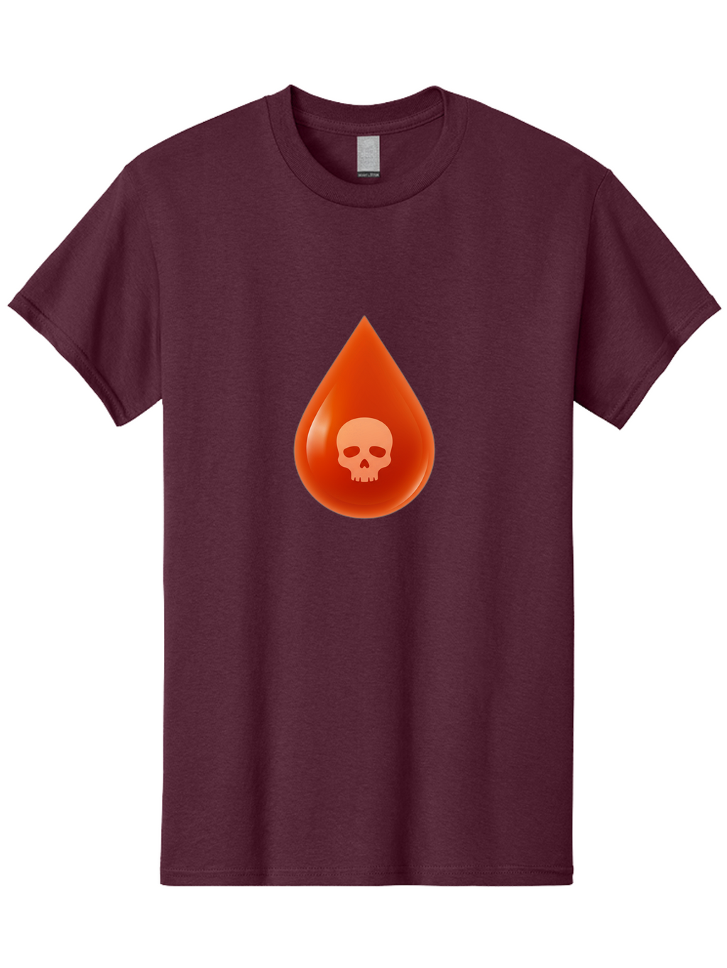 Skull-Drop Men'S Graphic Tee, 100% Cotton, Comfortable Casual Summer Wear, Machine Washable, Skull Symbol, Poison Warning, Danger Sign, Toxic Liquid, Hazardous Substance, Danger Alert, Warning Sign Bab398