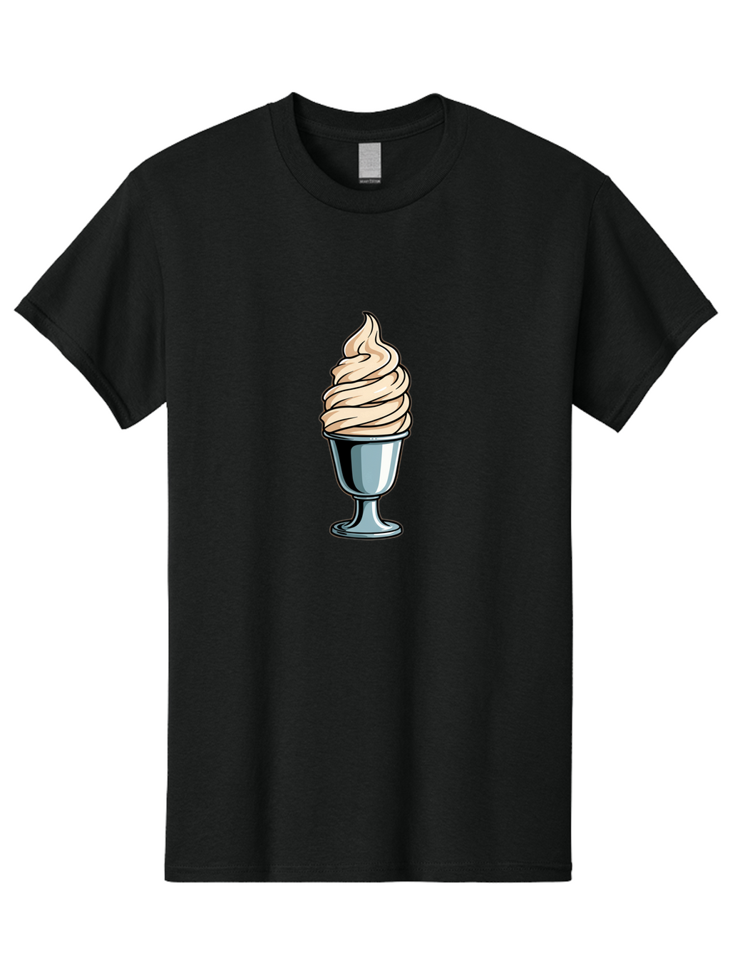Soft-Serve Men'S Graphic Tee, 100% Cotton, Comfortable Casual Summer Wear, Machine Washable, Soft Serve Ice Cream, Frozen Dessert, Creamy Texture, Ice Cream Treat, Sweet Indulgence, Cold Comfort, Summer Delight, Dessert Lover, Tasty Pleasure Bab437