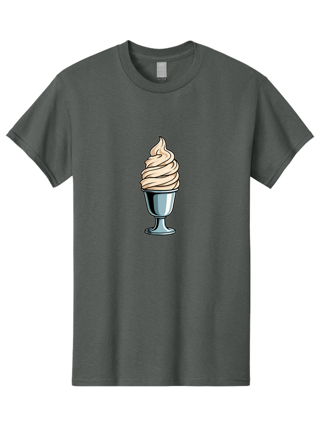 Soft-Serve Men'S Graphic Tee, 100% Cotton, Comfortable Casual Summer Wear, Machine Washable, Soft Serve Ice Cream, Frozen Dessert, Creamy Texture, Ice Cream Treat, Sweet Indulgence, Cold Comfort, Summer Delight, Dessert Lover, Tasty Pleasure Bab437