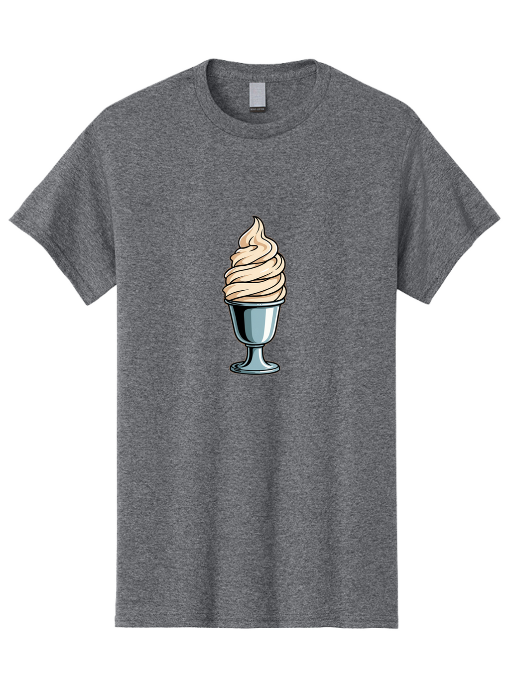 Soft-Serve Men'S Graphic Tee, 100% Cotton, Comfortable Casual Summer Wear, Machine Washable, Soft Serve Ice Cream, Frozen Dessert, Creamy Texture, Ice Cream Treat, Sweet Indulgence, Cold Comfort, Summer Delight, Dessert Lover, Tasty Pleasure Bab437