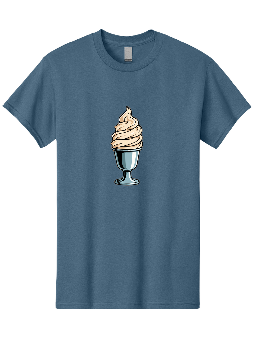 Soft-Serve Men'S Graphic Tee, 100% Cotton, Comfortable Casual Summer Wear, Machine Washable, Soft Serve Ice Cream, Frozen Dessert, Creamy Texture, Ice Cream Treat, Sweet Indulgence, Cold Comfort, Summer Delight, Dessert Lover, Tasty Pleasure Bab437