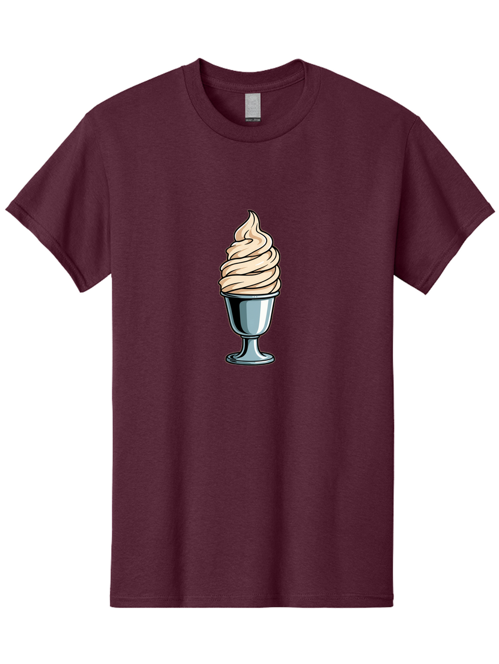 Soft-Serve Men'S Graphic Tee, 100% Cotton, Comfortable Casual Summer Wear, Machine Washable, Soft Serve Ice Cream, Frozen Dessert, Creamy Texture, Ice Cream Treat, Sweet Indulgence, Cold Comfort, Summer Delight, Dessert Lover, Tasty Pleasure Bab437