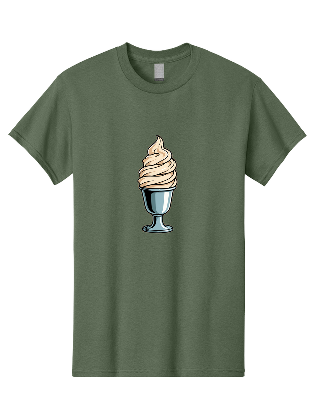 Soft-Serve Men'S Graphic Tee, 100% Cotton, Comfortable Casual Summer Wear, Machine Washable, Soft Serve Ice Cream, Frozen Dessert, Creamy Texture, Ice Cream Treat, Sweet Indulgence, Cold Comfort, Summer Delight, Dessert Lover, Tasty Pleasure Bab437