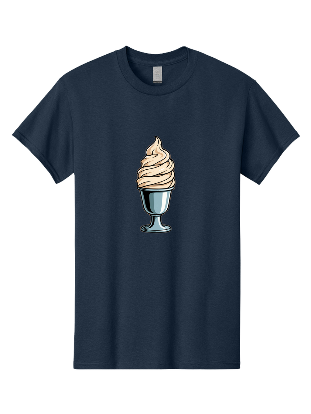 Soft-Serve Men'S Graphic Tee, 100% Cotton, Comfortable Casual Summer Wear, Machine Washable, Soft Serve Ice Cream, Frozen Dessert, Creamy Texture, Ice Cream Treat, Sweet Indulgence, Cold Comfort, Summer Delight, Dessert Lover, Tasty Pleasure Bab437