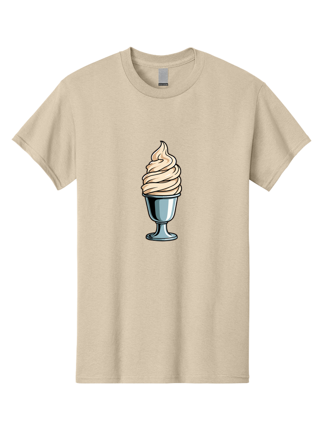 Soft-Serve Men'S Graphic Tee, 100% Cotton, Comfortable Casual Summer Wear, Machine Washable, Soft Serve Ice Cream, Frozen Dessert, Creamy Texture, Ice Cream Treat, Sweet Indulgence, Cold Comfort, Summer Delight, Dessert Lover, Tasty Pleasure Bab437
