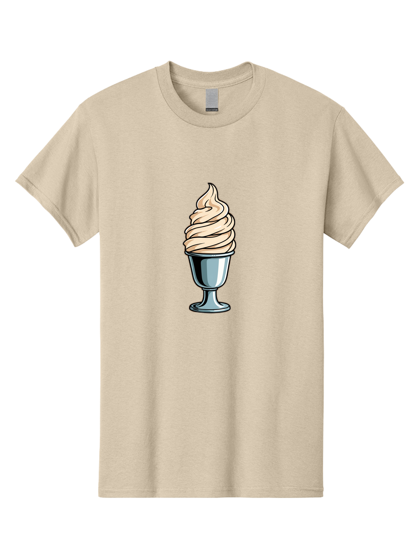 Soft-Serve Men'S Graphic Tee, 100% Cotton, Comfortable Casual Summer Wear, Machine Washable, Soft Serve Ice Cream, Frozen Dessert, Creamy Texture, Ice Cream Treat, Sweet Indulgence, Cold Comfort, Summer Delight, Dessert Lover, Tasty Pleasure Bab437