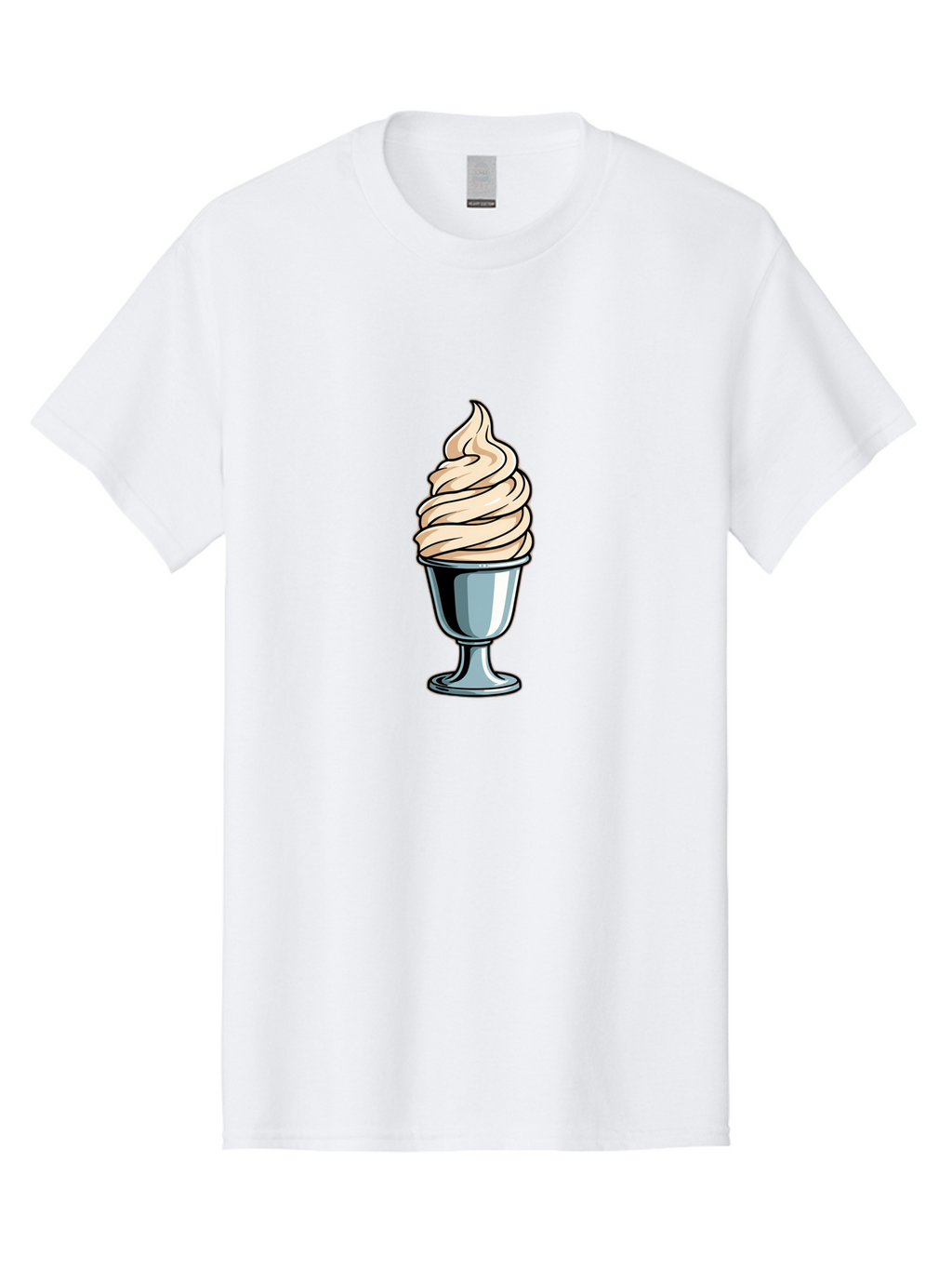 Soft-Serve Men'S Graphic Tee, 100% Cotton, Comfortable Casual Summer Wear, Machine Washable, Soft Serve Ice Cream, Frozen Dessert, Creamy Texture, Ice Cream Treat, Sweet Indulgence, Cold Comfort, Summer Delight, Dessert Lover, Tasty Pleasure Bab437