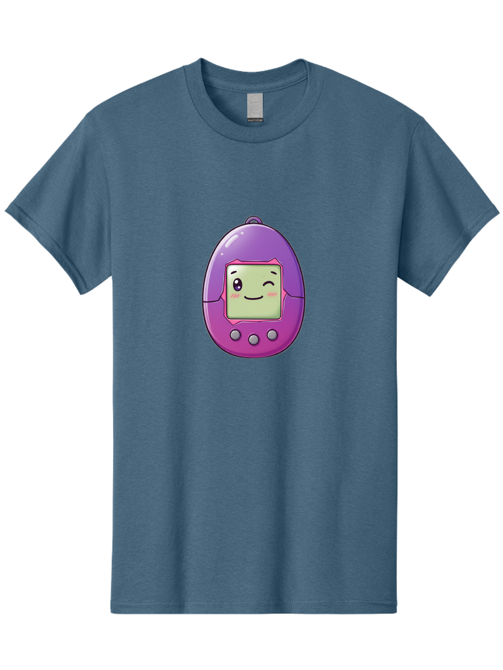 Tamagotchi-2 Men'S Graphic Tee, 100% Cotton, Comfortable Casual Summer Wear, Machine Washable, Digital Pet, Cartoon Character, Kawaii Culture, Retro Gaming, Nostalgic Toy, Egg-Shaped Device, Purple And Pink, Cute Design, 90S Nostalgia, Bab496