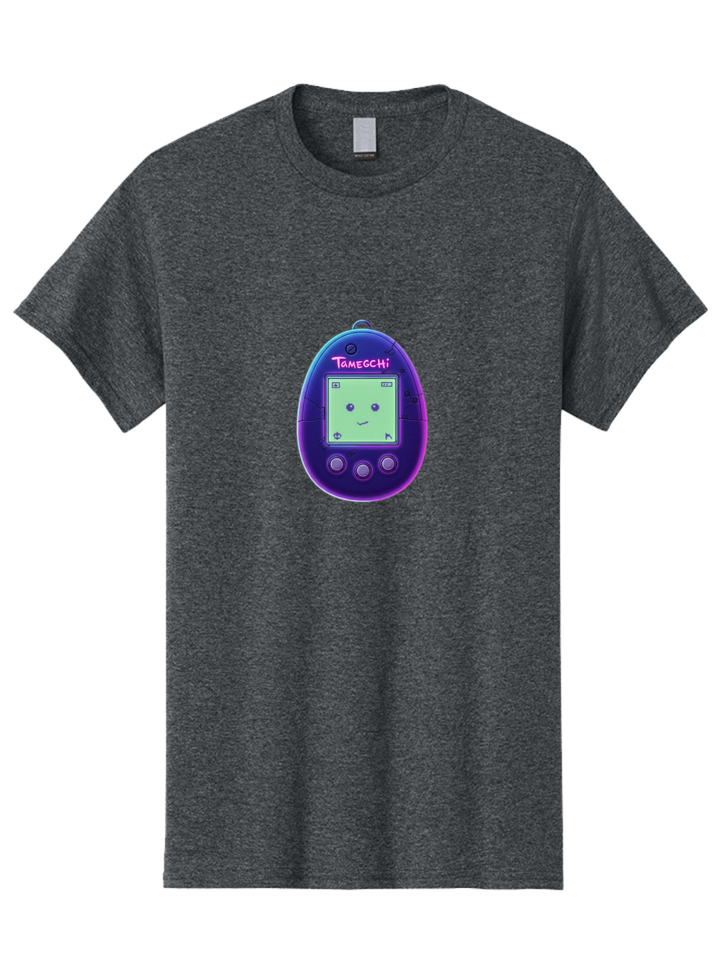 Tamagotchi-4 Men'S Graphic Tee, 100% Cotton, Comfortable Casual Summer Wear, Machine Washable, Retro Digital Pet, Handheld Game, Nostalgic Tech, Purple Egg-Shaped Device, Cute Character, Gaming Nostalgia, 90S Kids, Retro Gaming Culture Bab498