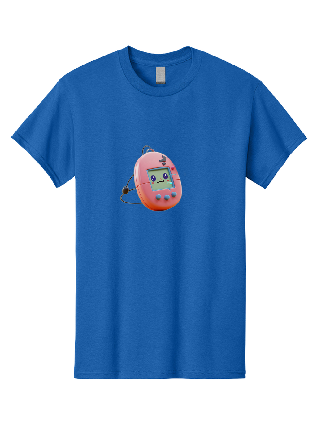 Tamagotchi-7 Men'S Graphic Tee, 100% Cotton, Comfortable Casual Summer Wear, Machine Washable, Retro Toy, Digital Pet, Pink Color, Cartoon Character, 90S Nostalgia, Handheld Game, Childrens Entertainment, Nostalgic Feelings, Fun Device Bab501