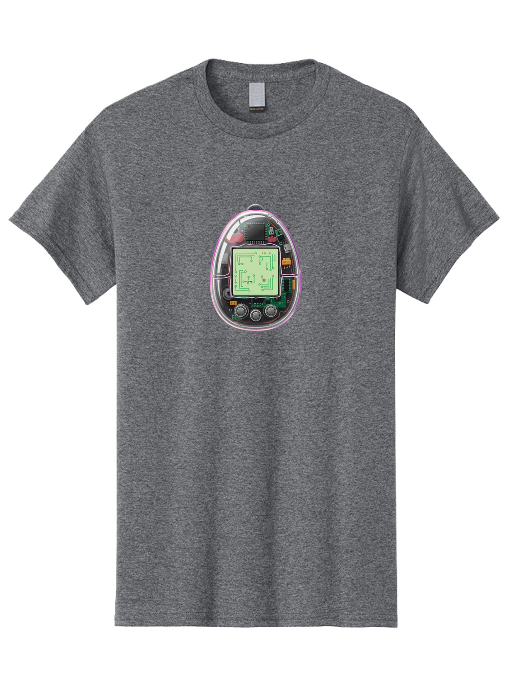 Tamagotchi-9 Men'S Graphic Tee, 100% Cotton, Comfortable Casual Summer Wear, Machine Washable, Retro Digital Pet, Tamagotchi Toy, Nostalgic Gadget, Handheld Game, Digital Creature, Circuitry, Buttons, Electronic Device, Retro Gaming, Bab503