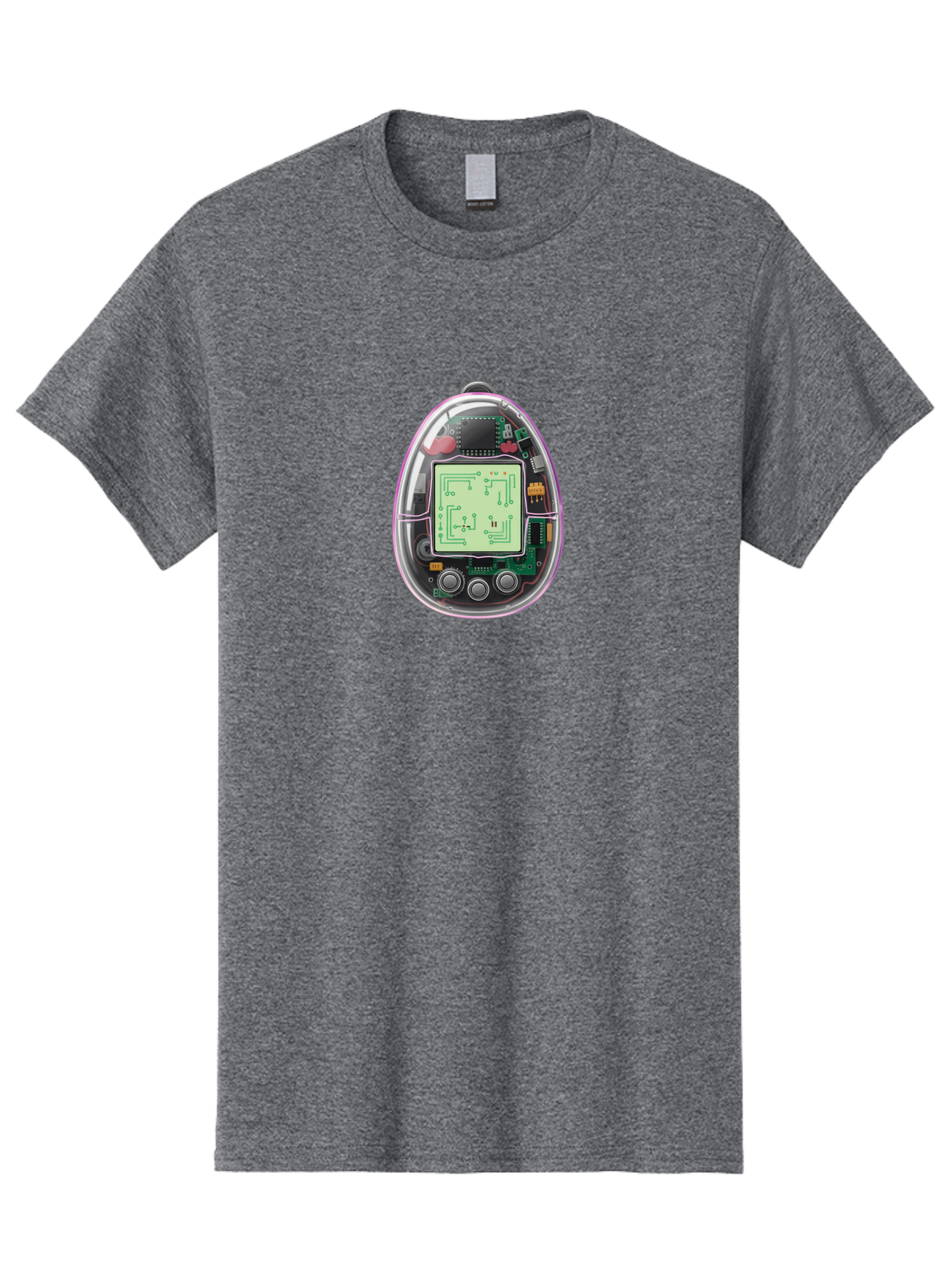 Tamagotchi-9 Men'S Graphic Tee, 100% Cotton, Comfortable Casual Summer Wear, Machine Washable, Retro Digital Pet, Tamagotchi Toy, Nostalgic Gadget, Handheld Game, Digital Creature, Circuitry, Buttons, Electronic Device, Retro Gaming, Bab503