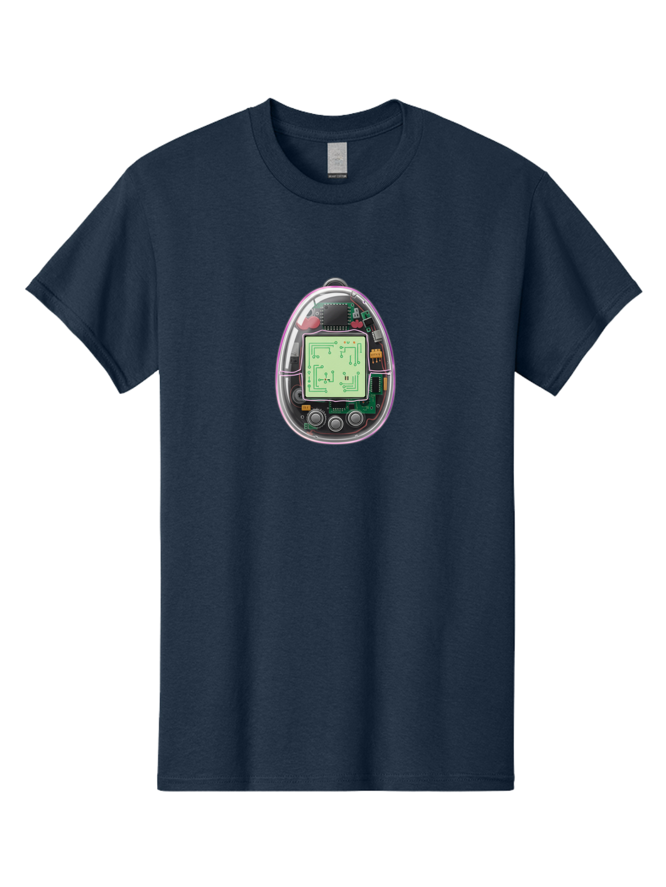 Tamagotchi-9 Men'S Graphic Tee, 100% Cotton, Comfortable Casual Summer Wear, Machine Washable, Retro Digital Pet, Tamagotchi Toy, Nostalgic Gadget, Handheld Game, Digital Creature, Circuitry, Buttons, Electronic Device, Retro Gaming, Bab503
