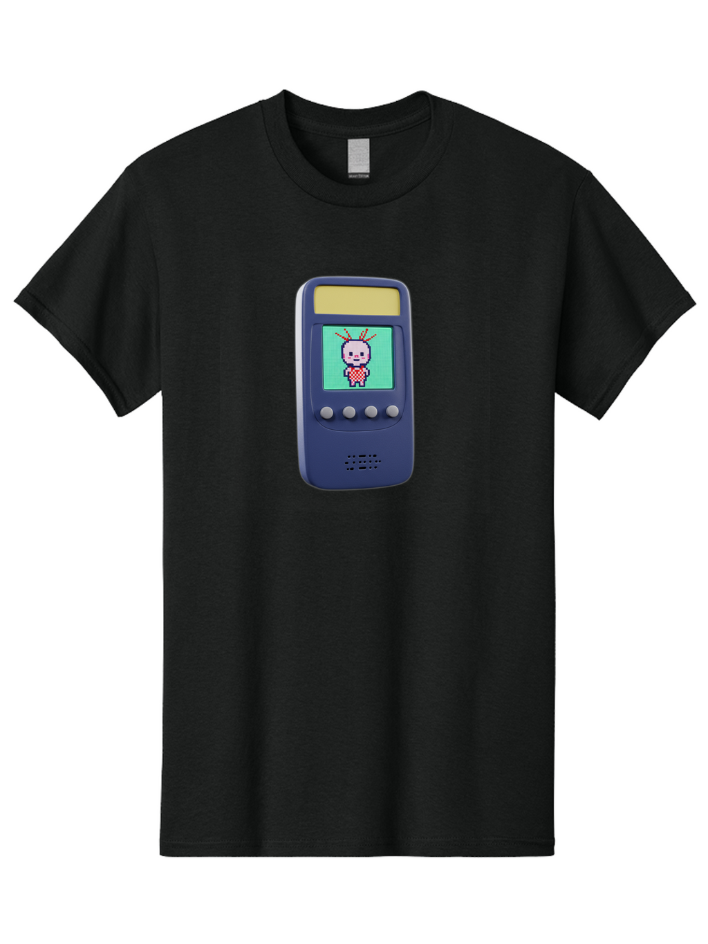 Tamagotchi Men'S Graphic Tee, 100% Cotton, Comfortable Casual Summer Wear, Machine Washable, Retro Digital Pet, Pixel Art, Vintage Toy, Nostalgic Technology, Handheld Game, Digital Creature, 90S Nostalgia Bab505