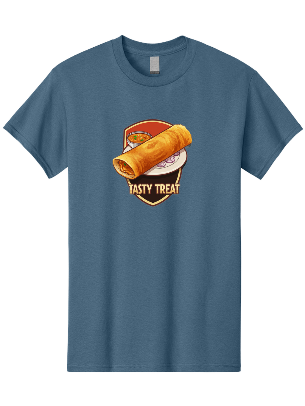 Tasty-Treat-4 Men'S Graphic Tee, 100% Cotton, Comfortable Casual Summer Wear, Machine Washable, South Indian Cuisine, Dosa On A Plate, Tasty Treat, Indian Food, Masala Dosa, Delicious Breakfast, Crispy Dosa, Flavorful Meal, Savory Dish Bab513