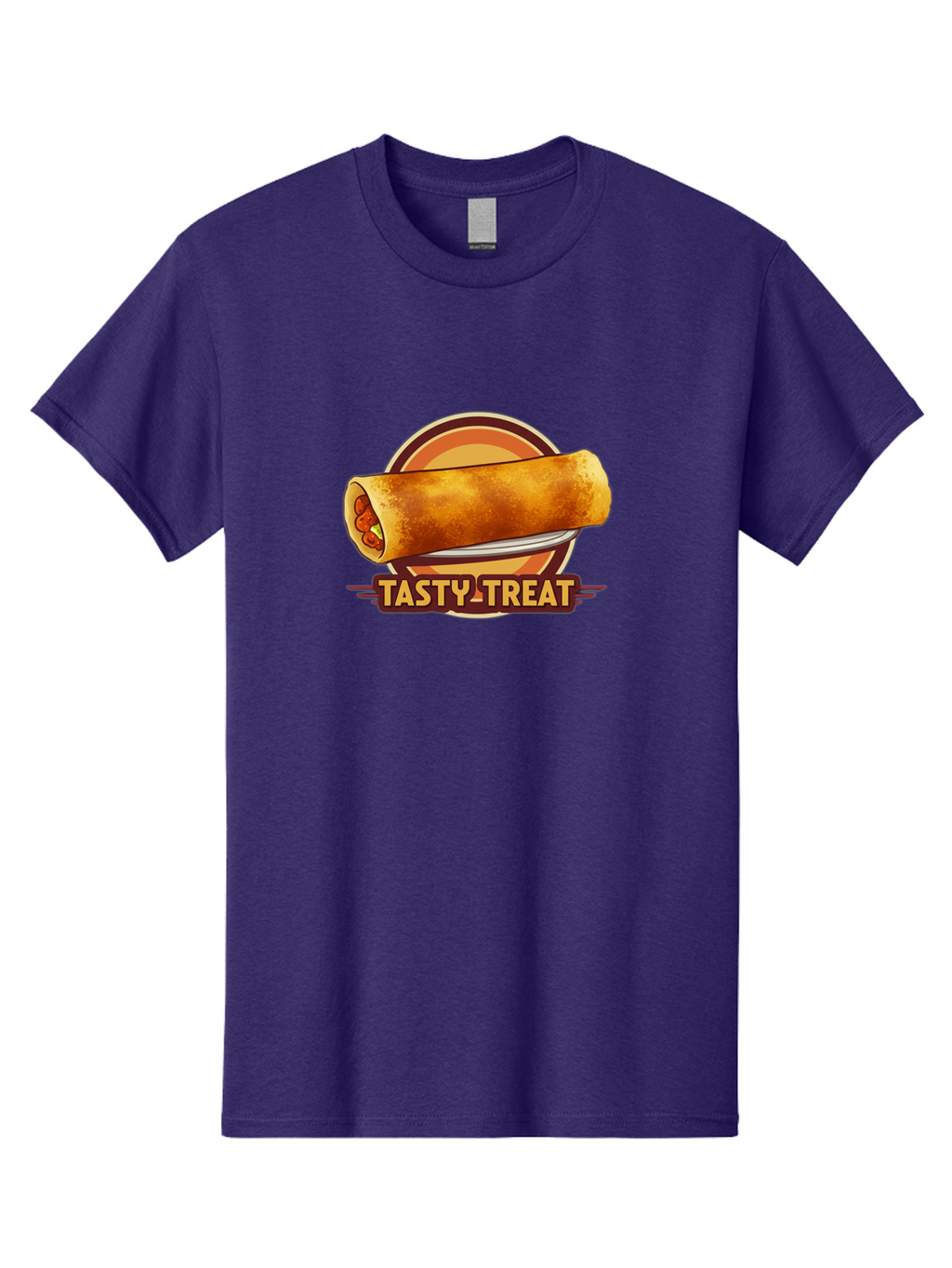 Tasty-Treat-7 Men'S Graphic Tee, 100% Cotton, Comfortable Casual Summer Wear, Machine Washable, Delicious Spring Roll, Tasty Filling, Savory Snack, Crispy Texture, Appetizing Dish, Finger Food, Meal On The Go, Street Food Style, Bab516
