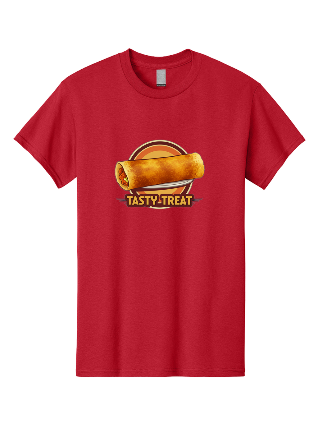 Tasty-Treat-7 Men'S Graphic Tee, 100% Cotton, Comfortable Casual Summer Wear, Machine Washable, Delicious Spring Roll, Tasty Filling, Savory Snack, Crispy Texture, Appetizing Dish, Finger Food, Meal On The Go, Street Food Style, Bab516