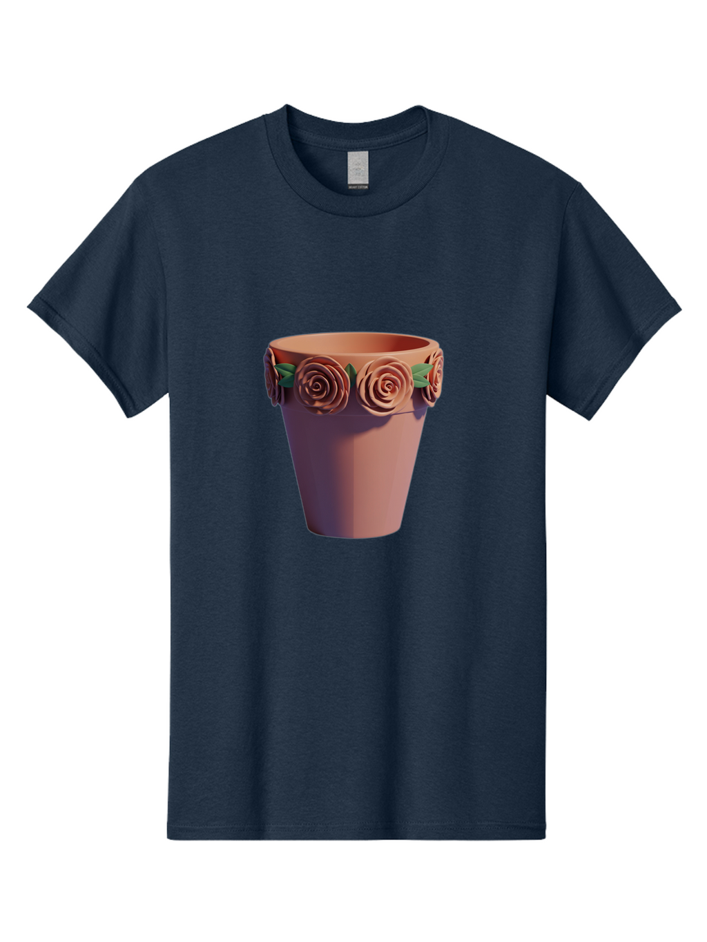 Terracotta-Pot Men'S Graphic Tee, 100% Cotton, Comfortable Casual Summer Wear, Machine Washable, Terracotta Pot, Flower Pot, Decorative Planter, Roses Decoration, Ceramic Vase, Home Decor, Gardening, Floral Arrangement Bab525