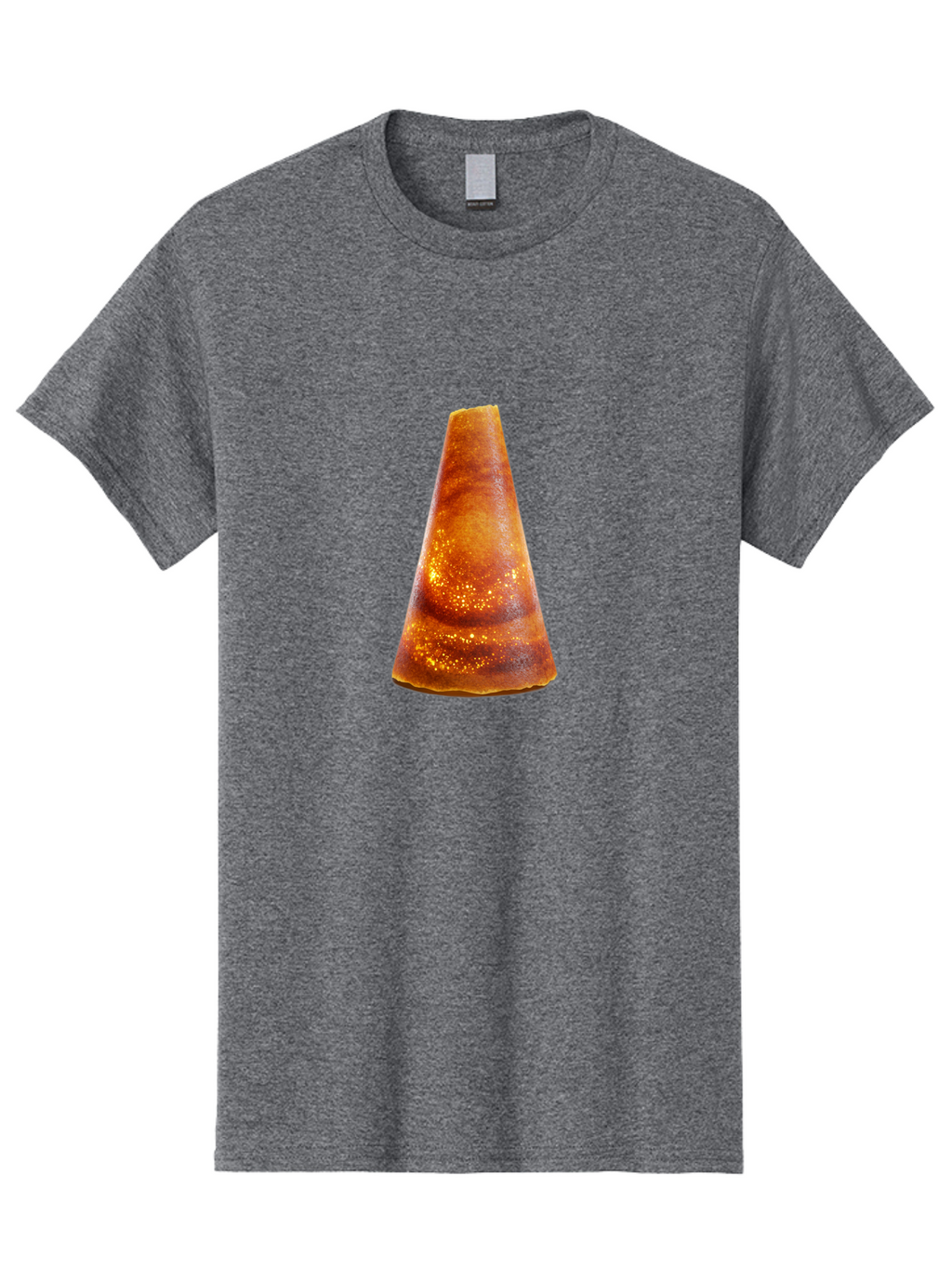 Traffic-Cone Men'S Graphic Tee, 100% Cotton, Comfortable Casual Summer Wear, Machine Washable, Cone-Shaped Object, Brown Color, Smooth Surface, Reflective Spots, Abstract Shape, Modern Design, Unique Texture, Geometric Form Bab542