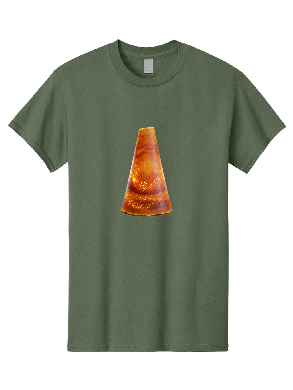 Traffic-Cone Men'S Graphic Tee, 100% Cotton, Comfortable Casual Summer Wear, Machine Washable, Cone-Shaped Object, Brown Color, Smooth Surface, Reflective Spots, Abstract Shape, Modern Design, Unique Texture, Geometric Form Bab542