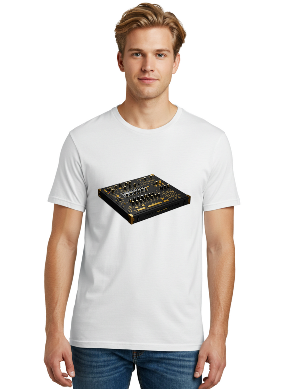 Traktor-Kontrol-S2 Men'S Graphic Tee, 100% Cotton, Comfortable Casual Summer Wear, Machine Washable, Dj Equipment, Sound Mixer, Music Production, Audio Interface, Professional Djing, Electronic Dance Music, Sound Control, Beat Mixing, Bab543