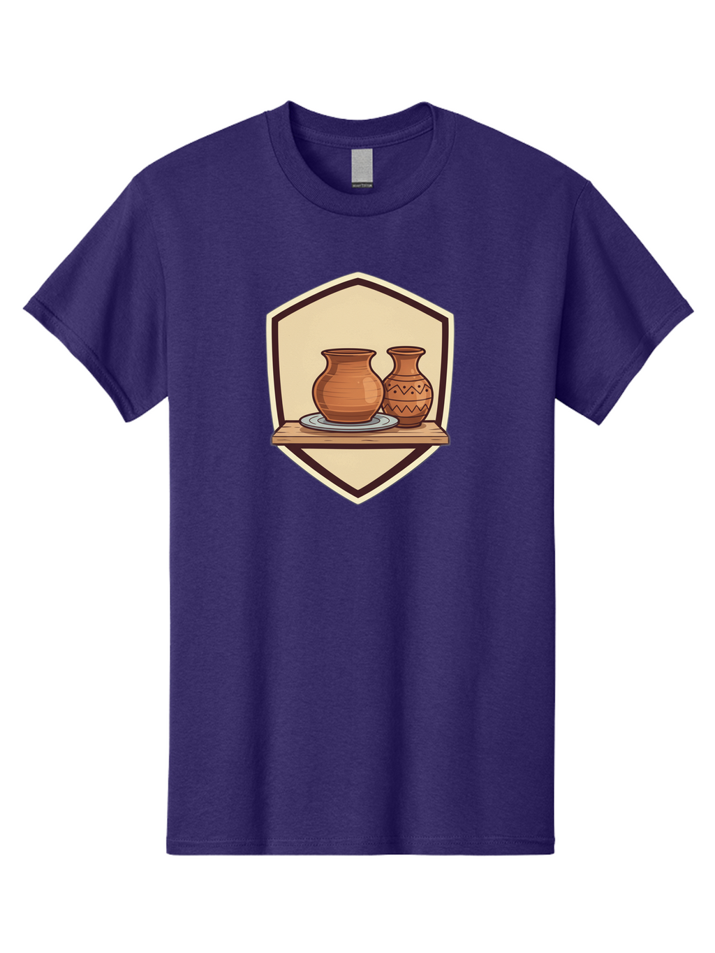 Two-Clay-Pots Men'S Graphic Tee, 100% Cotton, Comfortable Casual Summer Wear, Machine Washable, Clay Pots, Terracotta, Pottery, Decorative Vases, Traditional Crafts, Handcrafted Ceramics, Vintage Decor Bab561