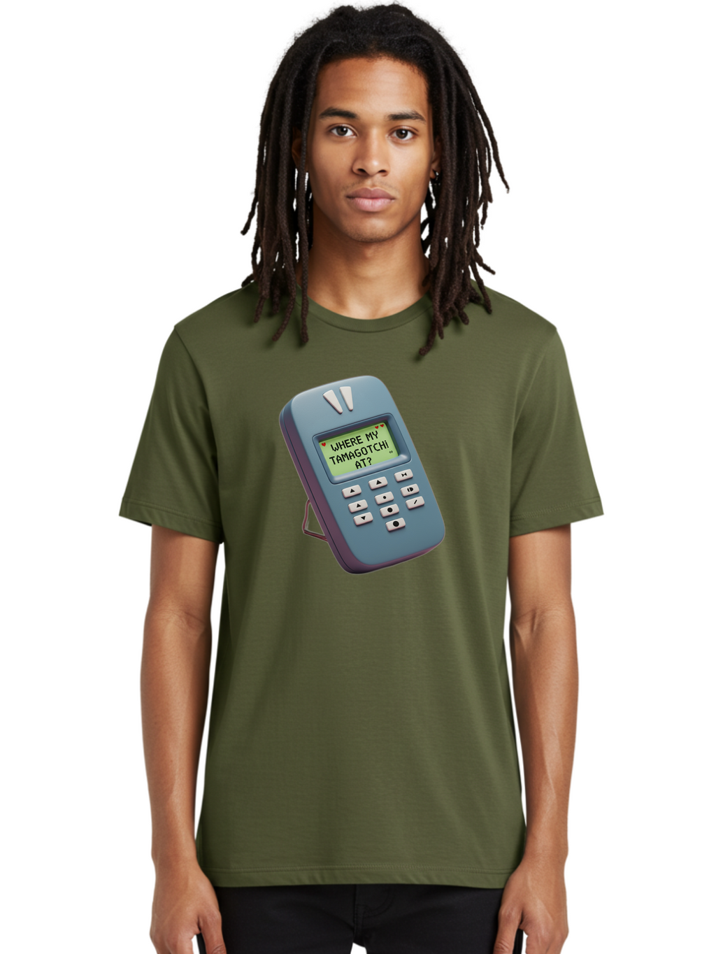 Where-My-Tamagotchi-At Men'S Graphic Tee, 100% Cotton, Comfortable Casual Summer Wear, Machine Washable, Retro Digital Pet, Nostalgic 90S Toy, Tamagotchi, Vintage Handheld Game, Classic Electronic Toy, Retro Gaming, Nostalgic Technology, Bab583