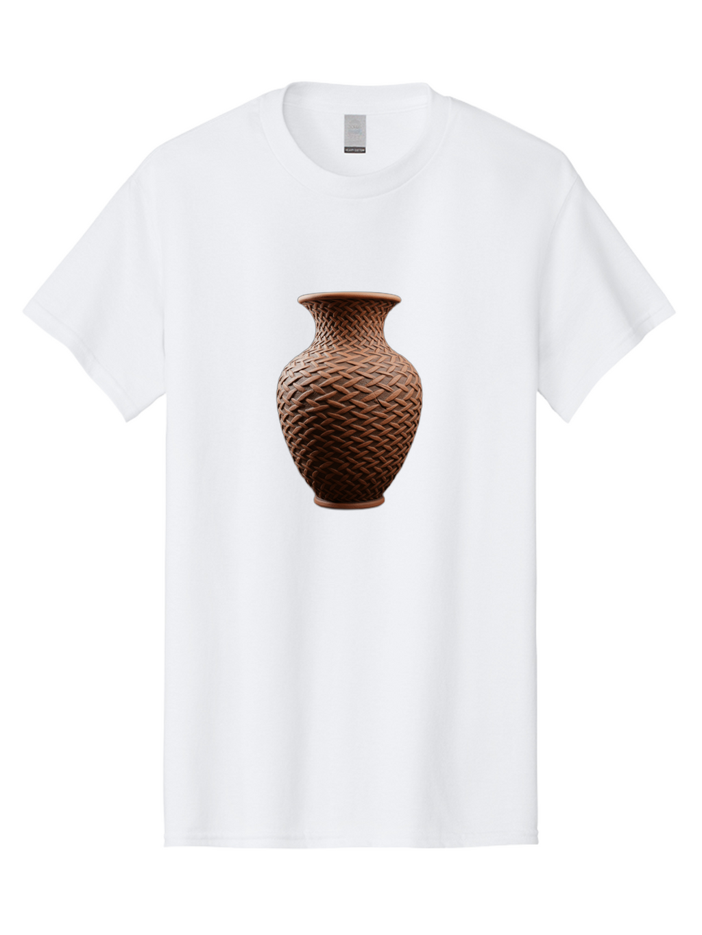 Wicker-Vase Men'S Graphic Tee, 100% Cotton, Comfortable Casual Summer Wear, Machine Washable, Woven Vase, Terracotta Pot, Earthy Tones, Woven Design, Traditional Craftsmanship, Handmade Pottery, Bohemian Decor, Rustic Charm, Home Decor Bab587