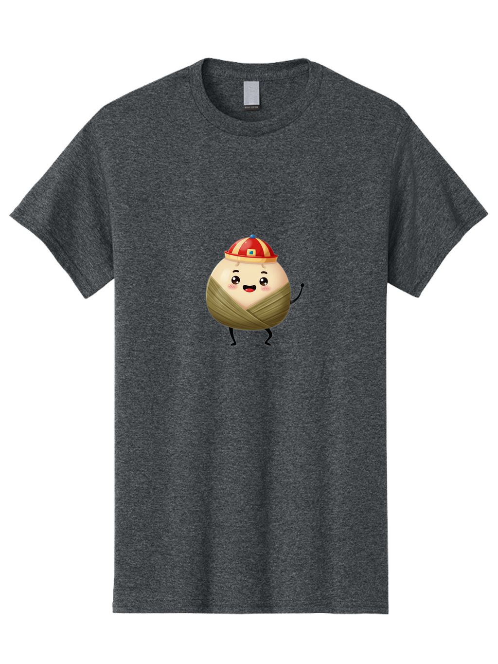 Xiaolongbao-1 Men'S Graphic Tee, 100% Cotton, Comfortable Casual Summer Wear, Machine Washable, Cartoon Dumpling, Steamed Bun, Happy Face, Kawaii Character, Chinese Food, Cute Illustration, Wrapped Dumpling, Smiling Face, Dumpling Character, Bab596