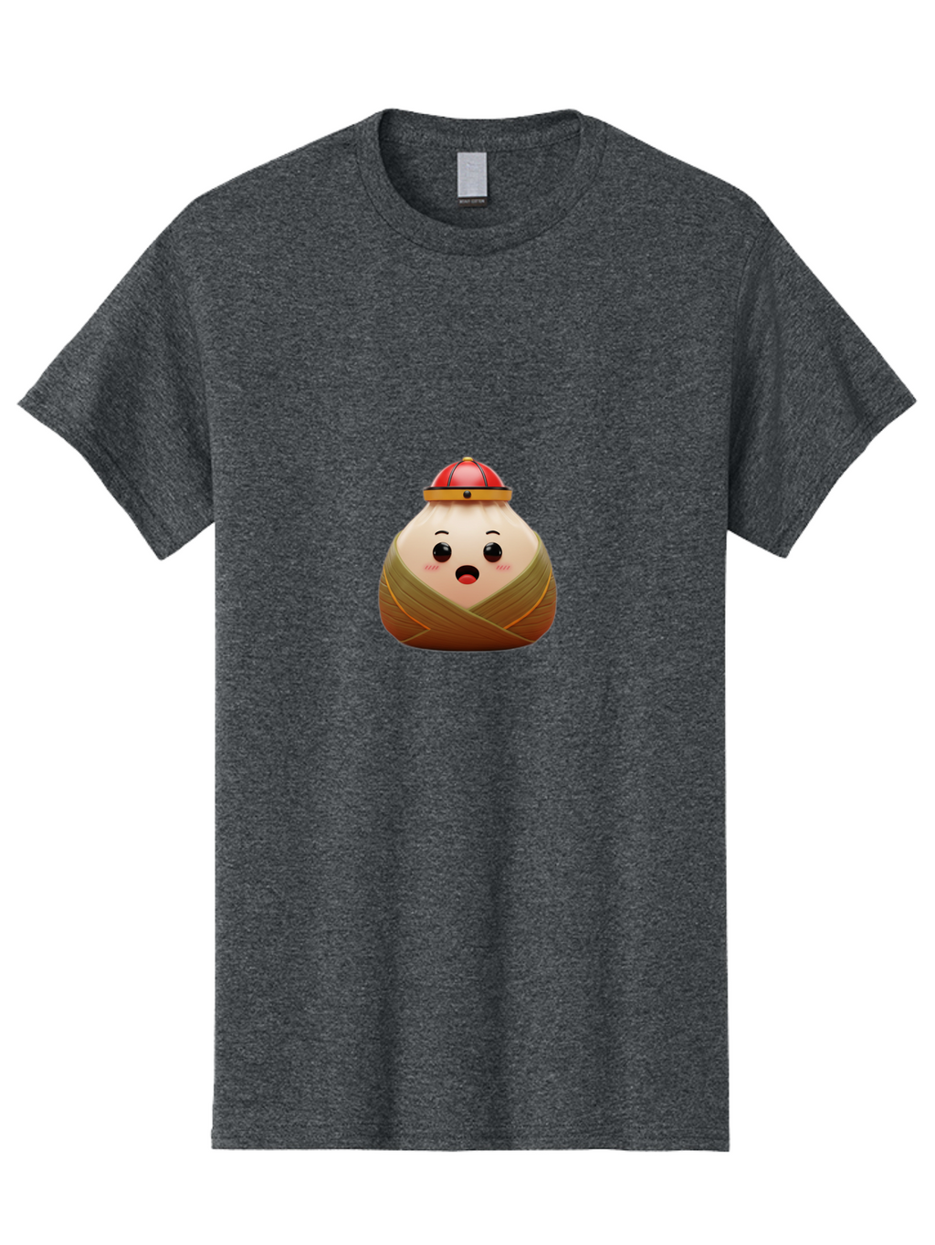 Xiaolongbao Men'S Graphic Tee, 100% Cotton, Comfortable Casual Summer Wear, Machine Washable, Cartoon Xiaolongbao, Chinese Dumpling, Steamed Bun, Surprised Expression, Adorable Character, Kawaii Food, Culinary Delight, Soup Dumpling Bab597