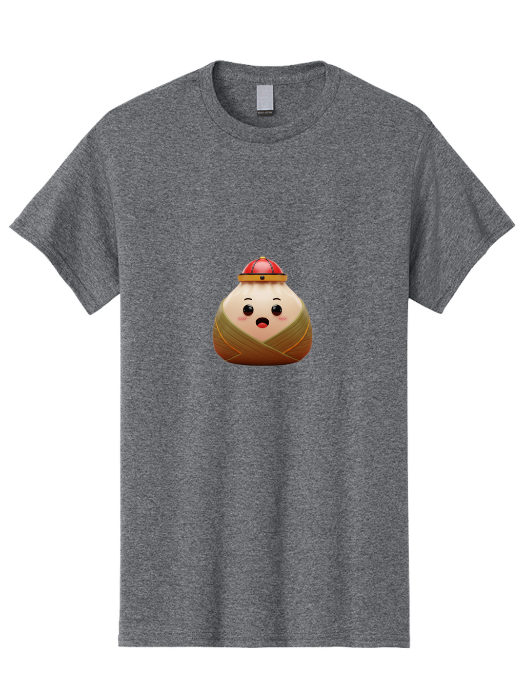 Xiaolongbao Men'S Graphic Tee, 100% Cotton, Comfortable Casual Summer Wear, Machine Washable, Cartoon Xiaolongbao, Chinese Dumpling, Steamed Bun, Surprised Expression, Adorable Character, Kawaii Food, Culinary Delight, Soup Dumpling Bab597
