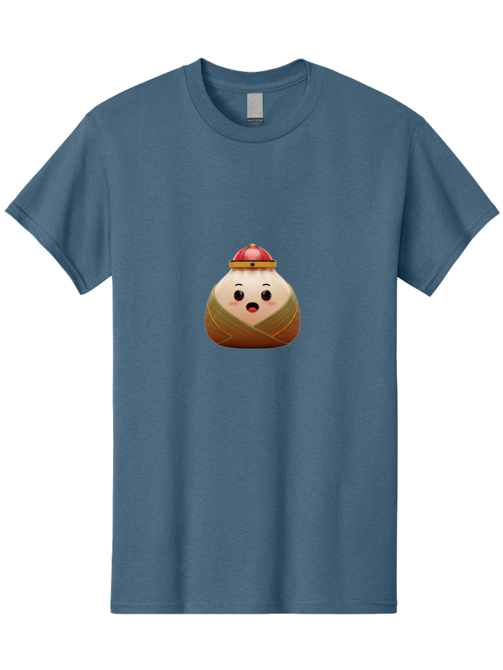 Xiaolongbao Men'S Graphic Tee, 100% Cotton, Comfortable Casual Summer Wear, Machine Washable, Cartoon Xiaolongbao, Chinese Dumpling, Steamed Bun, Surprised Expression, Adorable Character, Kawaii Food, Culinary Delight, Soup Dumpling Bab597