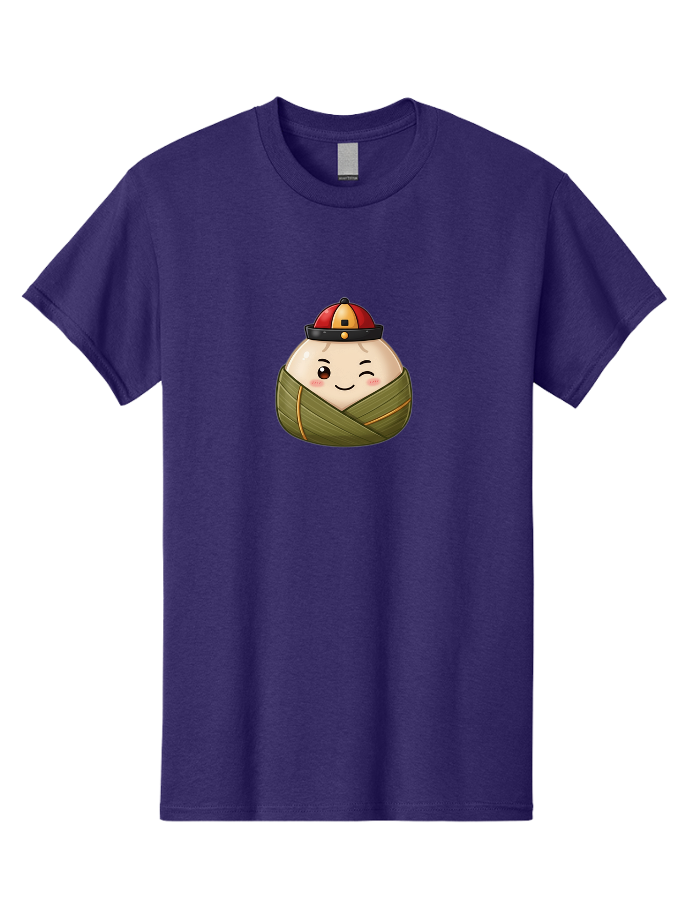 Zongzi-1 Men'S Graphic Tee, 100% Cotton, Comfortable Casual Summer Wear, Machine Washable, Zongzi Dumpling, Chinese Rice Dumpling, Dragon Boat Festival, Traditional Food, Cartoon Dumpling, Wrapped Dumpling, Smiling Dumpling, Bab602